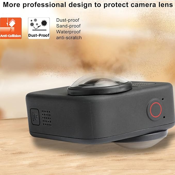 FiTSTILL 2 PCS Lens Protector Kit for Go Pro MAX Fusion&MAX360 2025Action Camera,High Transparent 9H Hardness Scratch Resistant Sticky Lens Guards Accessories(NOT For MAX2)