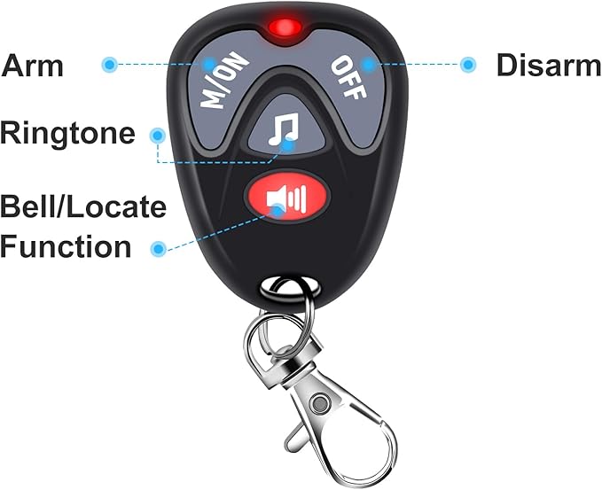 Bike Alarm Wireless Vibration Motion Sensor, Bike Alarm with Remote, Anti Theft for Electric Bike Motorcycle Golf Car Trailer Mailbox 113dB Loud IP65 Waterproof