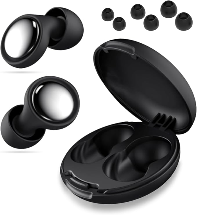 Ear Plugs for Sleeping Snoring 45dB Noise Cancelling Reduction (Classic Black)