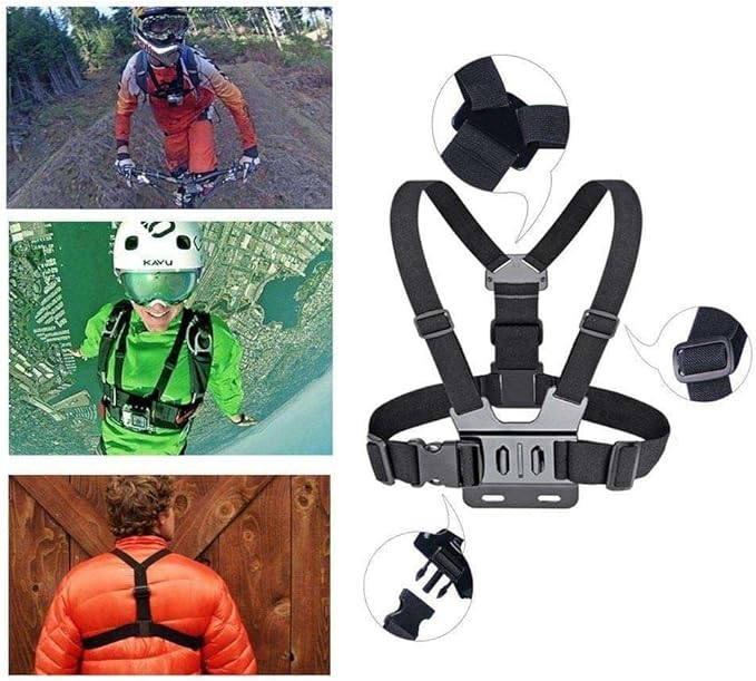 Navitech 18-in-1 Action Camera Accessories Combo Kit with EVA Case - Compatible with Xilecam Dual Screen 1080P WiFi Action Camera