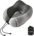 Travel Pillows for Airplane - Neck Pillow Airplane and Car Use - Soft Comfortable Memory Foam Travel Neck Pillow - Travel Essentials for Women and Men (Cloud Gray)