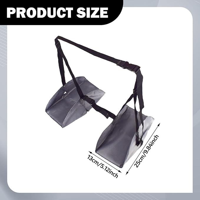 Airplane Footrest Hammock with Storage Bag - Adjustable Foot Heel Rest for Travel & Office (25cm/9.8 inch)