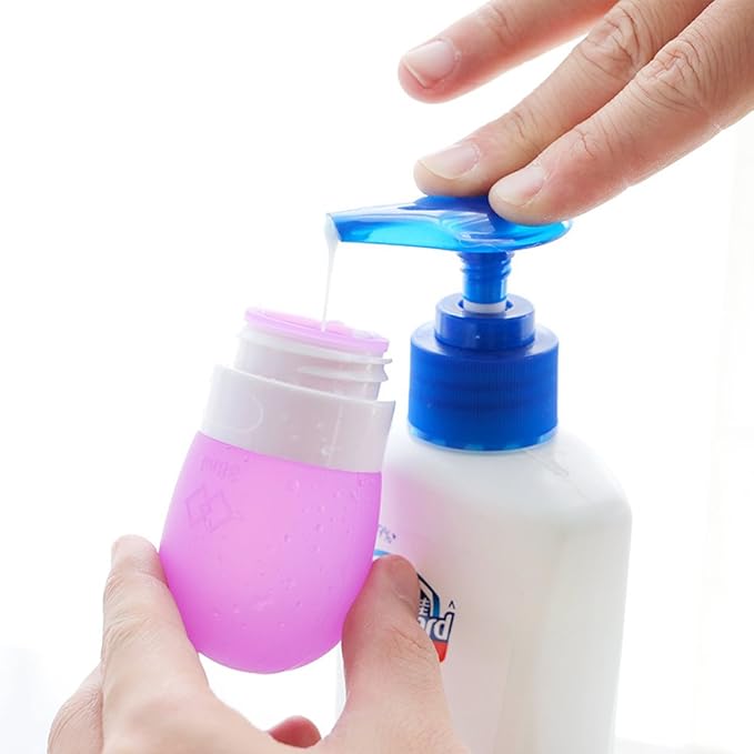 Mziart Portable Soft Silicone Travel Bottles Travel Containers(1.3OZ, Pack of 3)