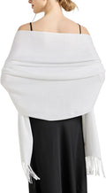 Soft Silky Pashmina Shawl Wraps Solid Colors Scarf for Wedding Evening Dresses