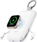 RORRY Portable Charger, 10000mAh PD 20W Fast Charging Portable Charger Power Bank with Built in Cables, Travel Battery Pack for iPhone and Apple Watch Ultra/11/10/9/8/7/6/5, White
