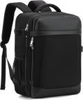 Travel Backpack, Carry On Backpack Personal Item Travel Bag, Backpack for Women and Men, 18x14x8 inches Airline Approved Travel Bag 30L, Water Resistant Casual Backpack Fits 15.6''Laptop, Black