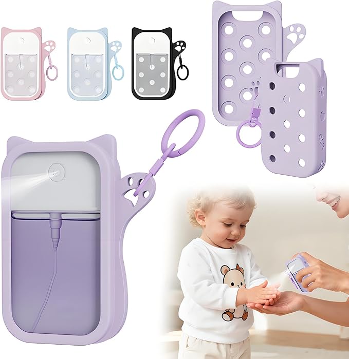 Silicone Case Compatible with Touchland Hand Sanitizer Spray, Protective Case for Power Mist and Glow Mist 1 fl oz