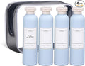 ASEVAT 8.8 oz Plastic Travel Refillable Shampoo Bottles, Empty Squeeze Bottles with Flip Cap, Travel Containers for Shampoo, Conditioner, Lotion, Cream and Liquids (4 Pcs)