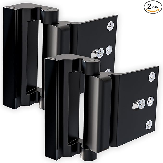 2-Pack Door Reinforcement Lock - Child Proof Door Lock - Endures 800 lbs of Impact Force - Interior Door Locks for Kids Safety - Security Door Latches for Top of Door