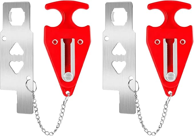 ZZRUI Portable Door Lock Extra Lock for Additional Privacy and Safety in Home,Hotel and Apartment,Travel,Bedroom,AirBNB(2 Pack)