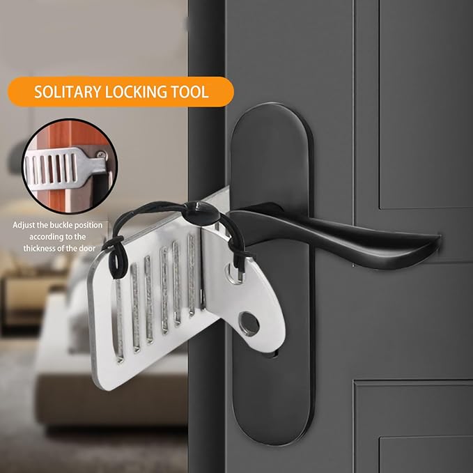 3 Pcs Portable Door Lock, Hotel Door Locks for Travelers Security Door Security Devices Travel Lock Apartment Door Security
