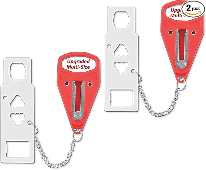 2 Pack Portable Door Lock Home Security Door Lock Travel Lockdown Locks for Additional Safety and Privacy Perfect for Traveling Hotel Home Apartment College 2024 New Model