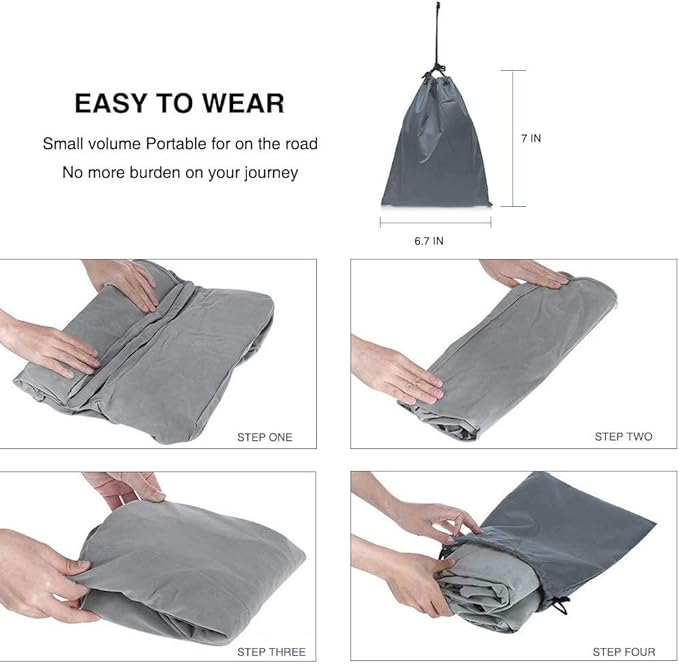 ZIQIAN Inflatable Travel Foot Rest Pillow Portable Adjustable Three Layers Height Foot Stool for Airplanes, Cars, Home, Trains, Office to Lay Down or Sleep on Long Flights with Pump (Gray 2PACK)