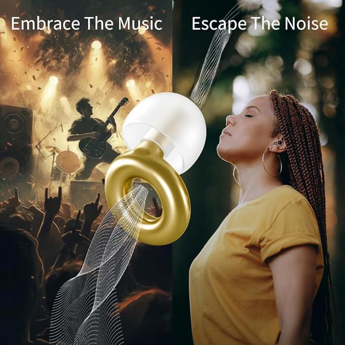 High Fidelity Silicone Ear Plugs for Concerts and Musicians – Reusable Noise Reduction Earplugs with Cord – Ideal for Festivals and Live Events