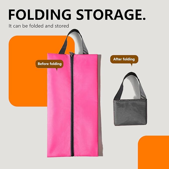 Travel Shoe Bag 4-Piece Men's and Women's Waterproof Nylon Zipper, Travel Shoe Storage Bag, Shoe Storage Bag