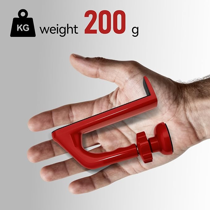 Portable Door Stopper, Aluminum Alloy Anti-Slip Safety Device, Suitable for Personal Protection During Travel or Apartment Living.(red)