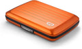 ÖGON -DESIGNS- Aluminum card holder with metal lock, RFID protection against fraud and demagnetization, compact wallet, Smart Case OSLO model