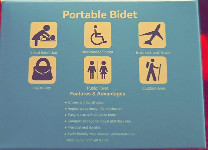 Collapsible Bidet: Perfect for Camping, Travel, and Backpackers. Beneficial for Postpartum Care. Eliminates The Need for a Plastic Water Bottle for istinja (perineal Hygiene). شطاف السفر