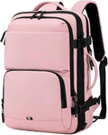 BAGOK Carry On Travel Backpack, Expandable Extra Large Airline Approved,Lightweight Daypack for Men and Women（Pink）
