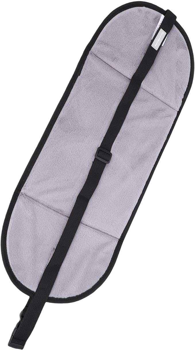 SUNGOOYUE Airplane Foot Hammock, Portable Nylon Adjustable Strap Foot Rest for Travel or Desk Work, Soft Fabric with Reinforced Base to Prevent Slips and Elevate Feet Comfortably (Grey)