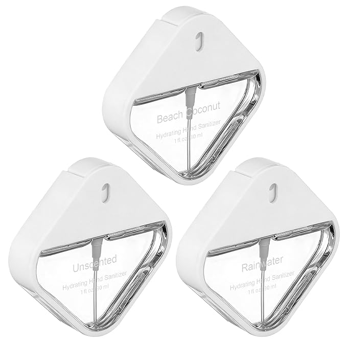 3 Pcs Power Mist Hydrating Hand Sanitizer Spray Bulk Travel Size Hand Sanitizer Spray Pocket 1 oz Square Card Bottle for Daily Use Mother's Day Mom Employee Nurse Teacher Appreciation Gifts