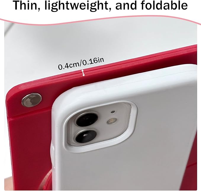 Foldable Airplane Foot Rest for Long Flight, Portable Camping Hiking Stool Travel Under Desk Foot Leg Rest for Airplane, Subway, Outdoor (Red+Navy)