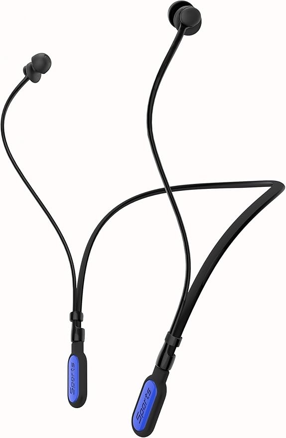 HALLEAST Earplugs for Concert, Noise Reduction, Hearing Protection, with Removable Ear Plug Lanyard, Safety Connector Cord Strap Neckband – SNR 26dB, NRR 14dB, Black Plug + DarkBlue Tip