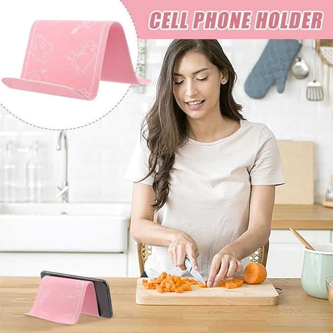 Airplane Phone Holder, Flexible Flight Cell Phone Holder and Flexible Tablet Stand Airplane Travel Essential Accessories for Most Smartphones, Tablets(Pink)