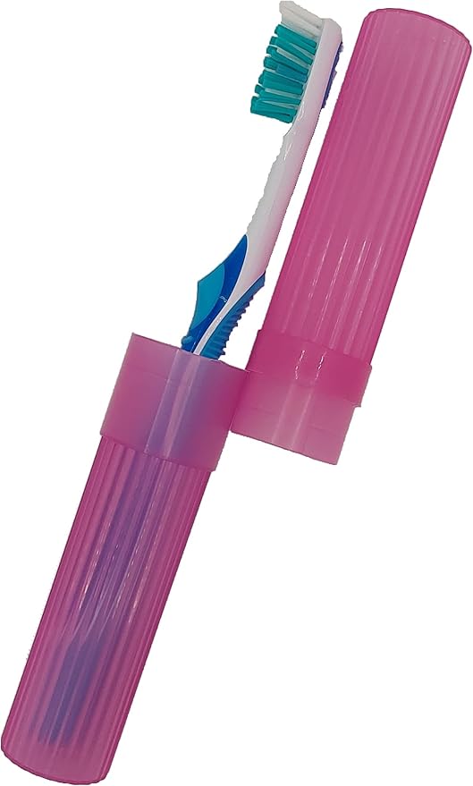 American Comb Toothbrush Holder - Pink, Made in USA, with Ventilation Holes, for Toothbrush Covers, Toothbrush Holder, Toothbrush Soft, Durable Design, Hygienic Bathroom Accessory
