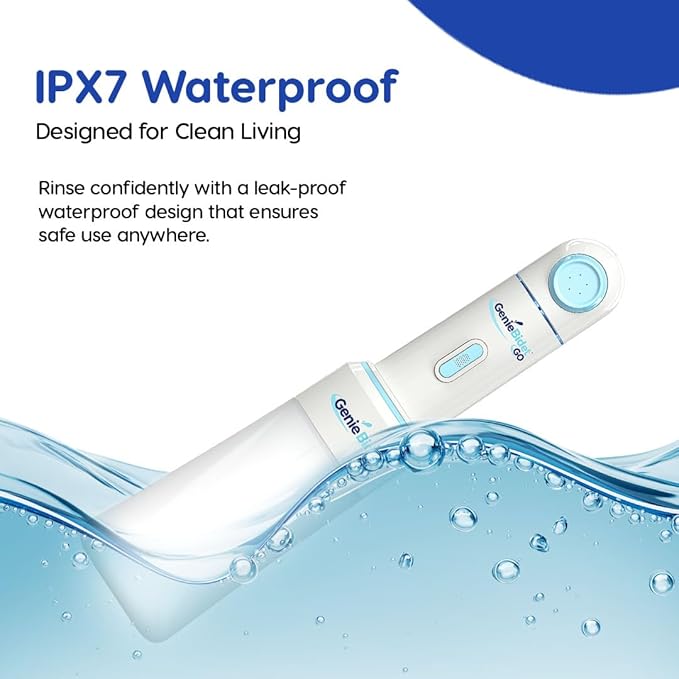 GenieBidet Upgraded 2025 Portable Bidet Rechargeable - Handheld Toilet Bidet Sprayer. On-The-Go Cleaning - Electric Sprayer for Women and Men. Personal Hygiene Cleaning/Postpartum Care.