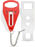 Rerishom Portable Door Lock Extra Lock for Additional Privacy and Safety in Home, Hotel, Apartment, AirBNB - Red