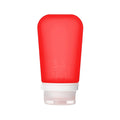 humangear GoToob+ (Large) | Refillable Silicone Travel Bottle | Locking Lid | Food-Safe Material | Red, Large (3.4 fl.oz.; 100ml)