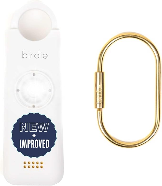 She’s Birdie 3.0 New Version – The Original Personal Safety Alarm for Women by Women–Loud Siren, Flash Light and Rechargeable Battery in a Variety of Colors (Coconut)