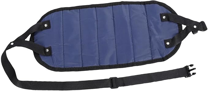 Foot Hammock, Breathable Mesh Travel Footrest for Airplane Office Home, with Anti Tip Structure, Lightweight Portable Design (Dark Blue)