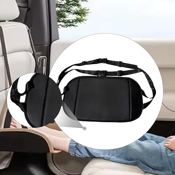 Airplane Foot Hammock for Travel - Portable Footrest for Car, Plane, Office - 46x25cm (18.1x9.8 inch)