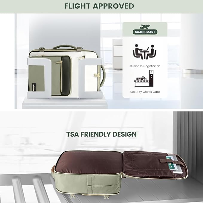 LOVEVOOK Travel Backpack For Women,50L Carry On Backpack Flight Approved,TSA Personal Item Travel Bag Fits 18 Inch Laptop,Business Weekender Overnight Daypack with Toiletry Bag and Cubes