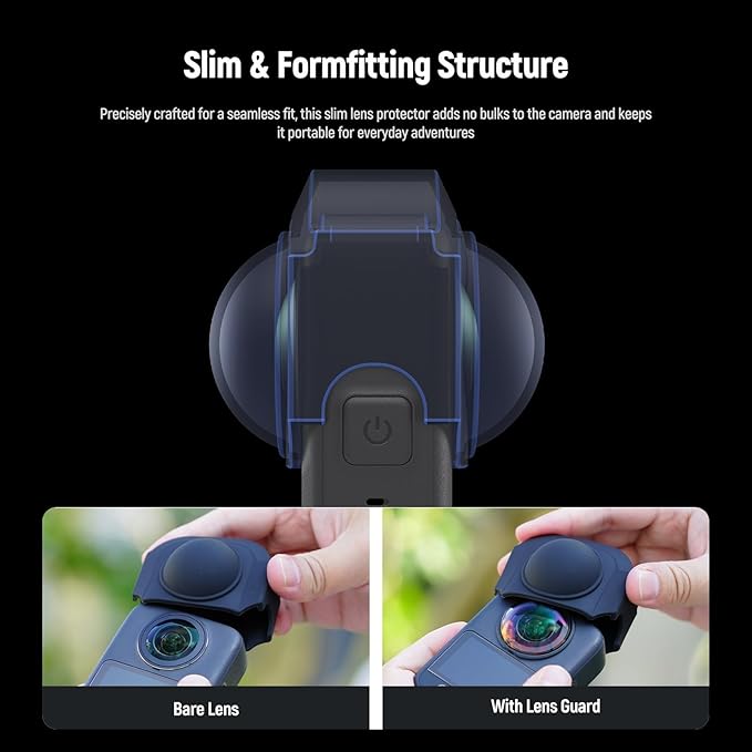NEEWER Basics Lens Cap Compatible with DJI Osmo 360 Only, Silicone Nonslip Anti Scratch Dustproof Protective Lens Cover Protector Accessories, AC041