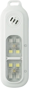 130DB Rechargeable Personal Alarm | One-Button Alarm | 4 Flash Light Modes | Equipped with a Back Clip | Free Keychain Included | Ideal for Women, Kids and the Elderl（White）