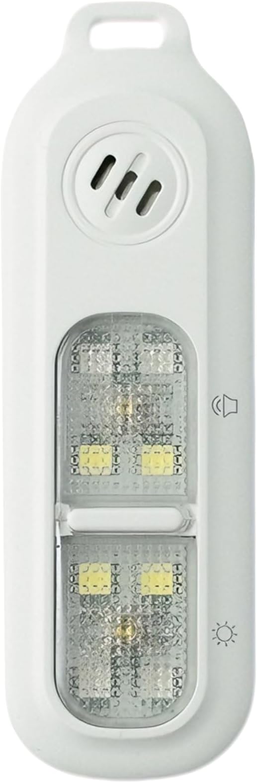 130DB Rechargeable Personal Alarm | One-Button Alarm | 4 Flash Light Modes | Equipped with a Back Clip | Free Keychain Included | Ideal for Women, Kids and the Elderl（White）