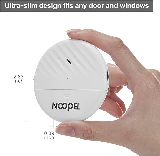 Window Alarms 5 Pack, 125dB Loud Vibration Sensors for Home Security & Glass Break Detection, with Low Battery Indicator