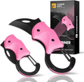 FUNBRO Pink Keychain Knife Stocking Stuffers Gifts for Mom, Cute Box Cutter Small Pocket Knife Gadgets, EDC Knives Tool with 1.34 inch Sharp Blade for Everyday Carry, Womens Christmas Gift for Her