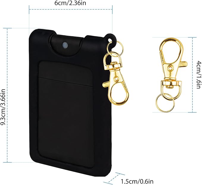 Silicone Case Compatible with Noshinku Pocket Hand Sanitizer, Protective Case with Keychain for Travel Size
