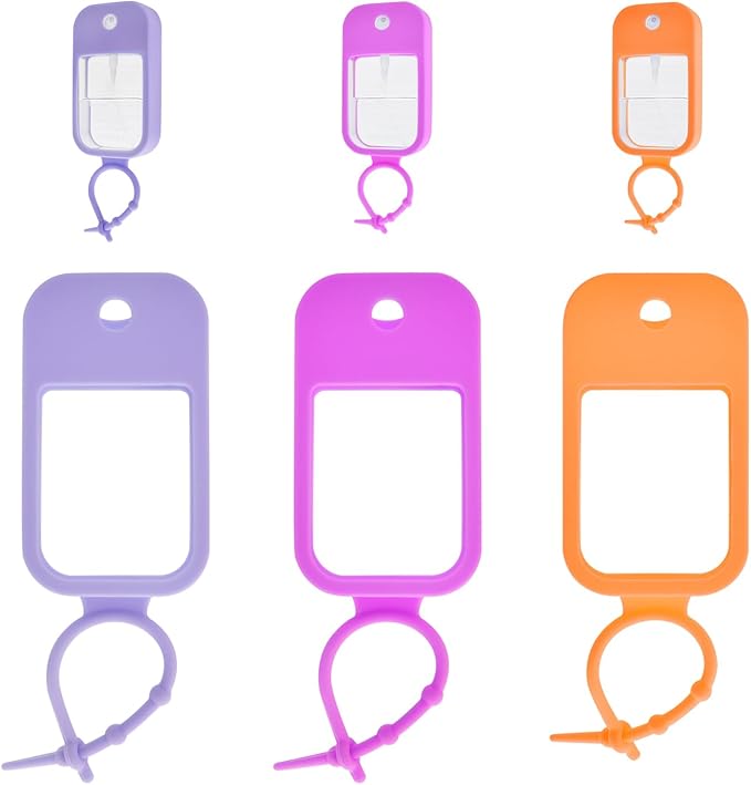 3Pcs Silicone Case for Touchland Hand Sanitizer Spray Protective Case with Keychain, Travel Size Hand Sanitizer