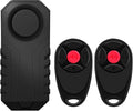 USUPERINK Bike Alarm, 113dB Bicycle Alarms for Ebikes, Volume&Sensitivity Adjustable Motorcycle Alarm with 2 Remotes, Waterproof Anti Theft Wireless Vibration Sensor for Car Motorcycle Scooter Ebike