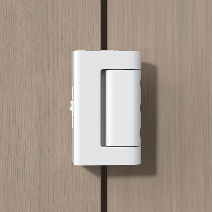 INIRET White Adjustable Heavy Duty Zinc Alloy Portable Door Lock,Security Device for Enhanced Safety,for Home,Hotels,Travel,Apartments Prevents Unauthorized Entry,No Drill