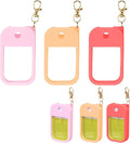 Hand Sanitizer Spray Case Compatible with Touchland Power Mist 1 oz – Silicone Case with Keychain for Touch Land Mist 1 fl oz（30 ml）, Hand Sanitizer Accessory for 1 fl oz (Red+Orange+Pink, 3 Pack)