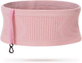 Adorila Slim Running Belt, No-Bounce Hidden Waist Pack with 360° Opening for Soft Flask, Cellphones, Keys or Gels, Pink, X-Large