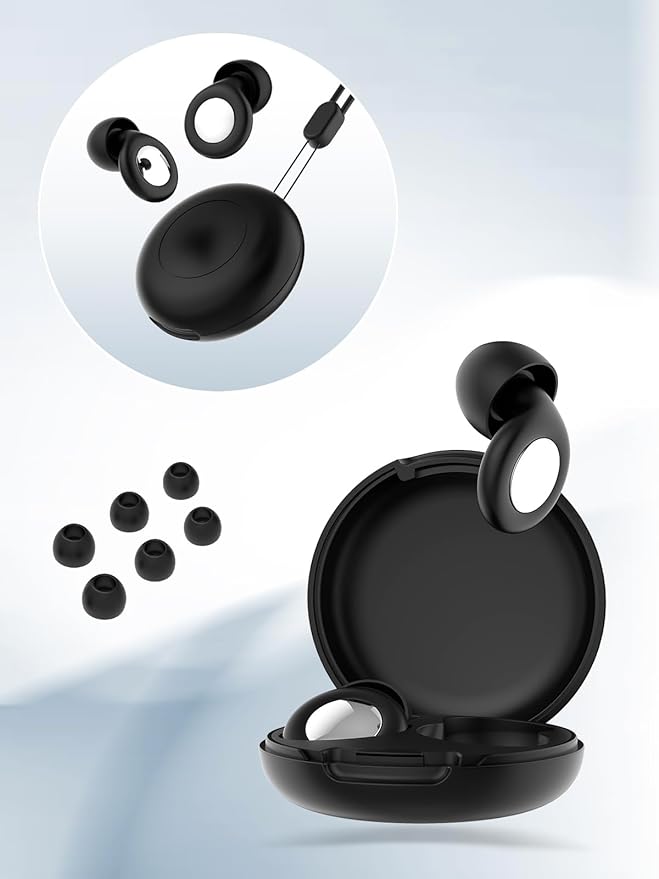 Ear Plugs for Sleeping Snoring 45dB Noise Cancelling Reduction (Classic Black)