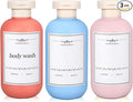 3 PACK Travel Shampoo Bottle, Empty Plastic Squeeze Bottles 6.8oz with Flip Cap, Lotion Container for Toiletries Travel Size Shampoo and Conditioner