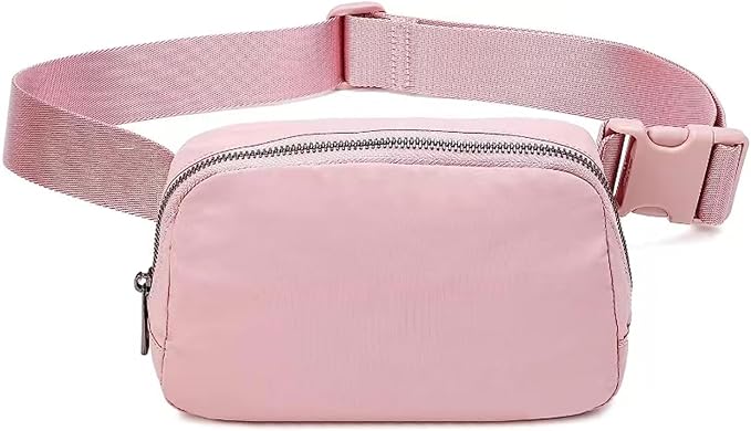 Belt Bag for Women Fanny Pack Dupes, Fashion Crossbody Waist Pack Bag with Adjustable Strap, Everywhere Belt Bag for Travel Outdoors Running Hiking（Pink）